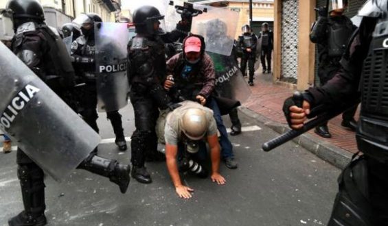 Periodistas agredidos por la Policía en el paro