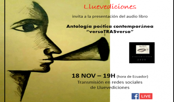Lluevediciones presentó en Quito su audiolibro “versoTRASverso”
