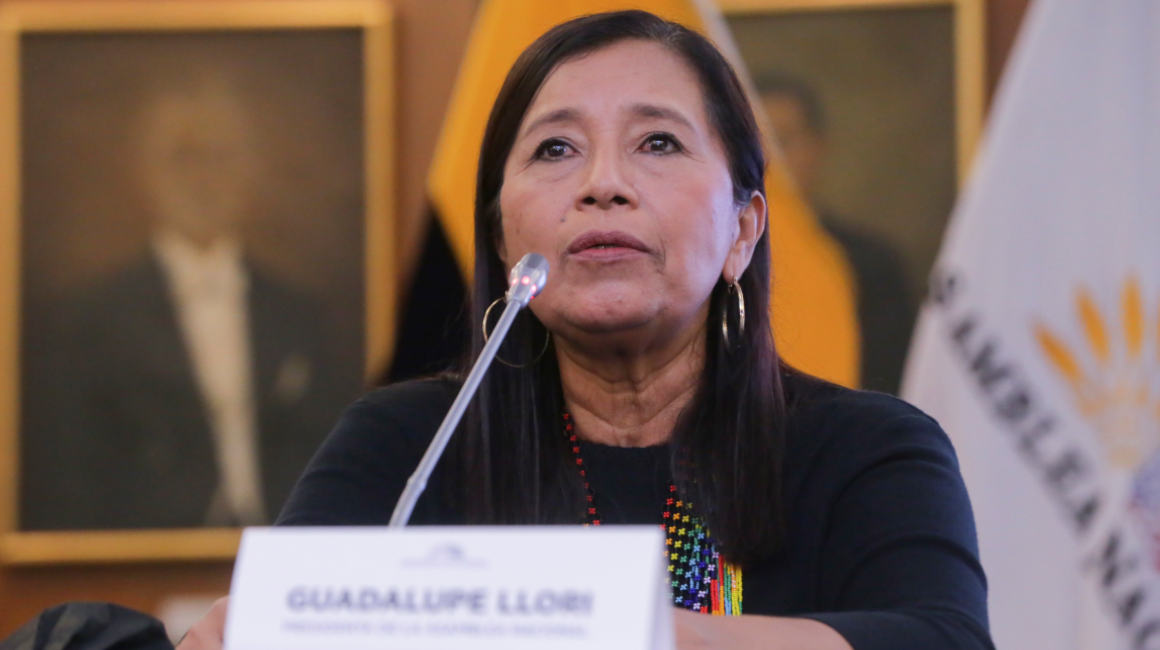 Guadalupe Llori y los periodistas